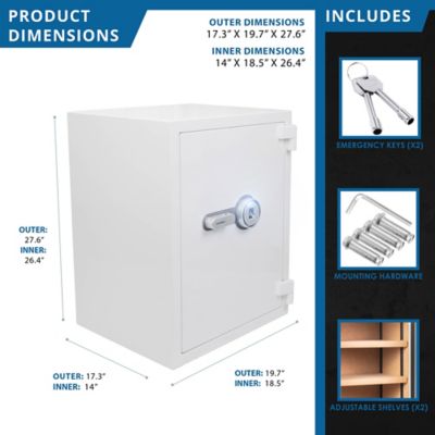 Image showing 8 th Barska 4.48 cu. ft. Biometric Fireproof Security Safe