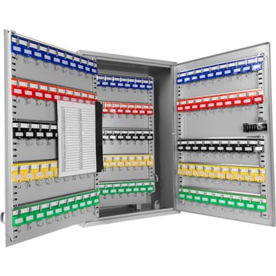 Image showing  300-Position Adjustable Key Cabinet Lock Box with Combination Lock - Wall Mount Steel Organizer