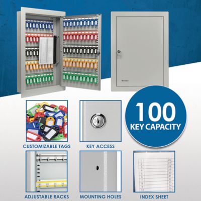Image showing 8 th Barska 100 Capacity Adjustable In-Wall Key Cabinet