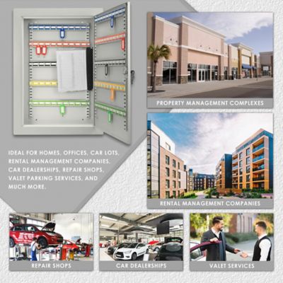 Image showing 9 th Barska 100 Capacity Adjustable In-Wall Key Cabinet