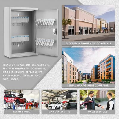 Image showing 7 th Barska 240 Capacity Adjustable Key Cabinet Digital Keypad Wall Safe