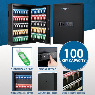 Image showing 6 th Barska 100 Capacity Fixed Position Key Cabinet Digital Keypad Wall Safe