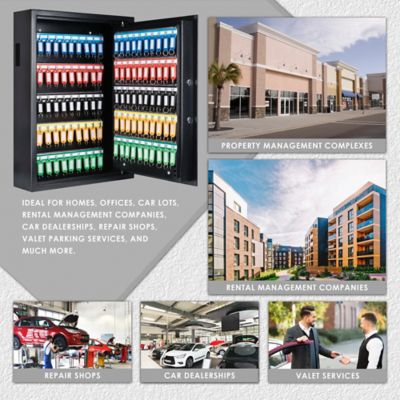 Image showing 7 th Barska 100 Capacity Fixed Position Key Cabinet Digital Keypad Wall Safe