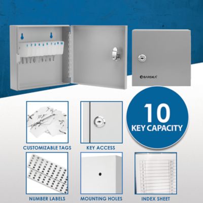 Image showing 7 th Barska 10 Capacity Fixed Position Key Cabinet with Key Lock