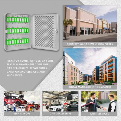 Image showing 8 th Barska 27 Capacity Fixed Position Mesh Front Key Cabinet with Key Lock