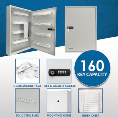 Image showing 7 th Barska 160 Capacity Fixed Position Key Cabinet with Combination & Key Lock