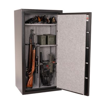 Image showing 5 th Tracker Safe 26 Gun Safe, Mechanical Dial Lock, 30 Minute Fire Rating, Black