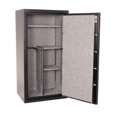Image showing 7 th Tracker Safe 26 Gun Safe, Mechanical Dial Lock, 30 Minute Fire Rating, Black