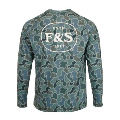 Image showing  Men's Sun Defender Overcast Raglan Print Crew Neck Long-Sleeve T-Shirt