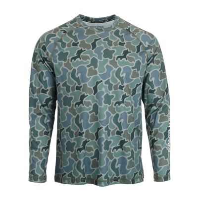 Image showing  Men's Sun Defender Overcast Raglan Print Crew Neck Long-Sleeve T-Shirt