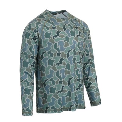 Image showing  Men's Sun Defender Overcast Raglan Print Crew Neck Long-Sleeve T-Shirt