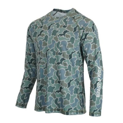 Image showing  Men's Sun Defender Overcast Raglan Print Crew Neck Long-Sleeve T-Shirt