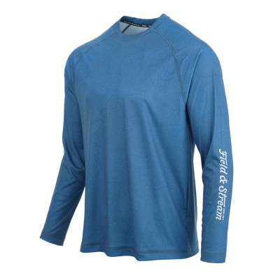 Image showing  Men's Sun Defender Overcast Raglan Print Crew Neck Long-Sleeve T-Shirt
