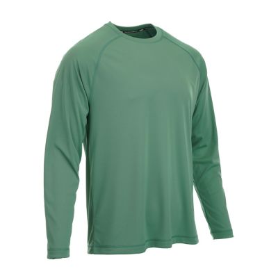 Image showing 2 th Field & Stream Men's Sun Defender Overcast Raglan Solid Crew Neck Long-Sleeve T-Shirt