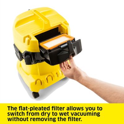 Image showing  Shop Vacuum WD 4, 5.3 gal, 3.8 Peak HP, 33 ft. Reach, Blower Function, Heavy Duty, Crevice Tool, Floor Nozzle