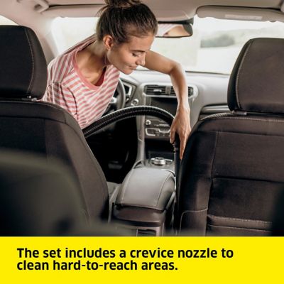 Image showing 7 th Karcher Shop Vacuum WD 4, 5.3 gal, 3.8 Peak HP, 33 ft. Reach, Blower Function, Heavy Duty, Crevice Tool, Floor Nozzle