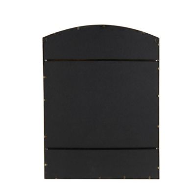 Image showing  Metal Arched Window Pane Inspired Room Wall Mirror with Black Frame