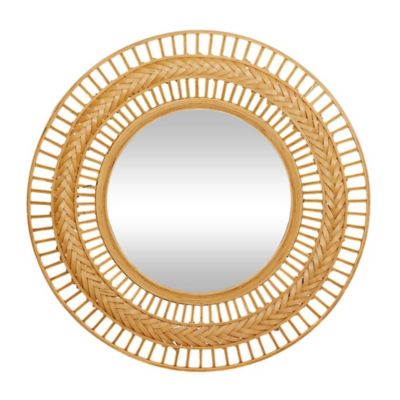 Image showing  Rattan Handmade Open Frame Woven Room Wall Mirror