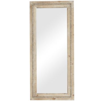 Image showing 1 th Harper & Willow Wood Washed Beaded Tall Room Wall Mirror