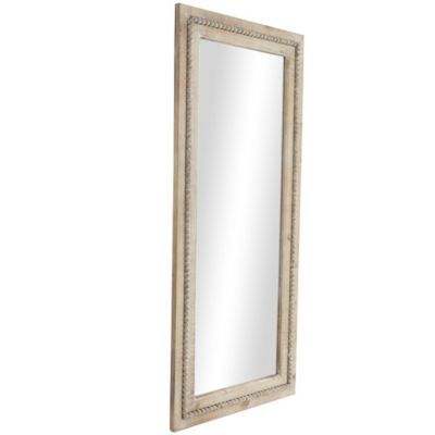 Image showing 2 th Harper & Willow Wood Washed Beaded Tall Room Wall Mirror