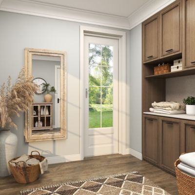Image showing 8 th Harper & Willow Wood Washed Beaded Tall Room Wall Mirror