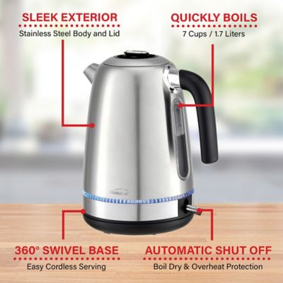 Image showing  7-Cup Cordless Electric Stainless Steel Kettle