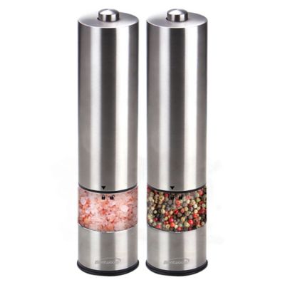 Image showing 5 th Brentwood Appliances LED Stainless Steel Salt and Pepper Adjustable Ceramic Grinders