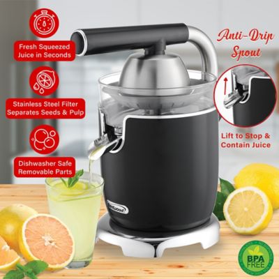 Image showing 6 th Brentwood Appliances 1-Speed Electric Citrus Juicer with 2 Cones and Stainless Steel Lever