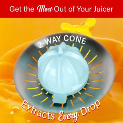 Image showing  1-Speed Electric Citrus Juicer with 2 Cones and Stainless Steel Lever