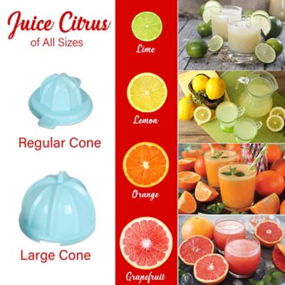Image showing 5 th Brentwood Appliances 1-Speed Electric Citrus Juicer with 2 Cones and Stainless Steel Lever