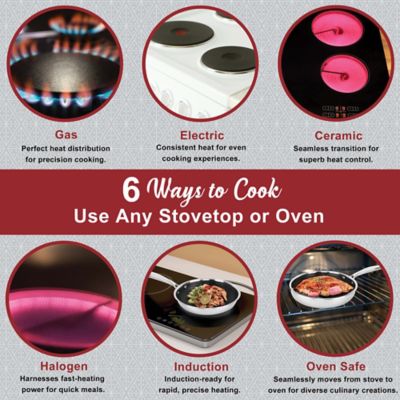 Image showing 2 th Brentwood Appliances 3-Ply Hybrid Non-Stick Stainless Steel Induction-Ready Frying Pan 8 In.