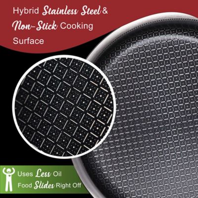 Image showing  3-Ply Hybrid Non-Stick Stainless Steel 6 Qt. Dutch Oven with Tempered Glass Lid