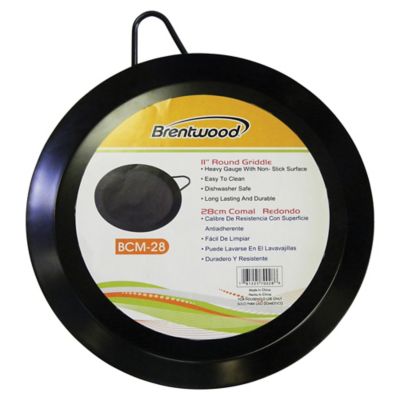 Brentwood Appliances Carbon Steel Nonstick Round Comal Griddle for Single Burner