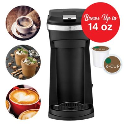 Image showing  Single-Serve Coffee Maker with Reusable Filter Basket for K-Cup Pods and Ground Coffee