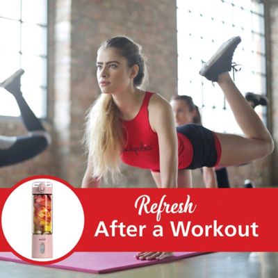 Image showing  17-Oz. Portable Battery-Operated USB-Chargeable Glass Blender