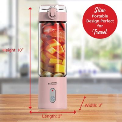 Image showing 7 th Brentwood Appliances 17-Oz. Portable Battery-Operated USB-Chargeable Glass Blender