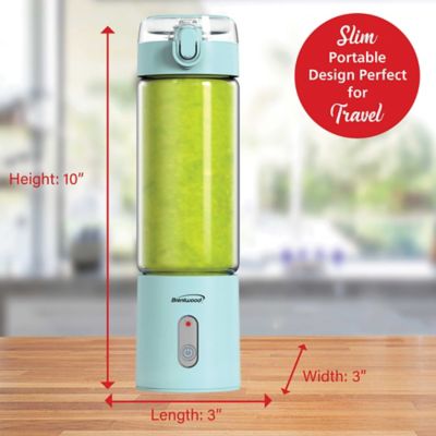 Image showing 7 th Brentwood Appliances 17-Oz. Portable Battery-Operated USB-Chargeable Glass Blender