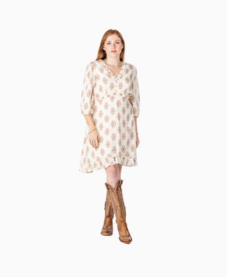 Image showing  Women's Long-Sleeve Tiered Ruffle Dress