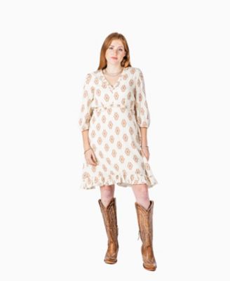 Image showing 1 th Cotton and Rye Women's Long-Sleeve Tiered Ruffle Dress