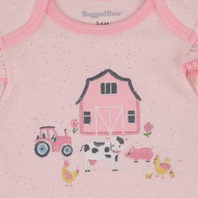 Image showing  Girls' Farm Bodysuit, 2-Pack