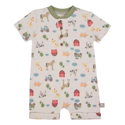 Rugged Bear Green Farm Romper