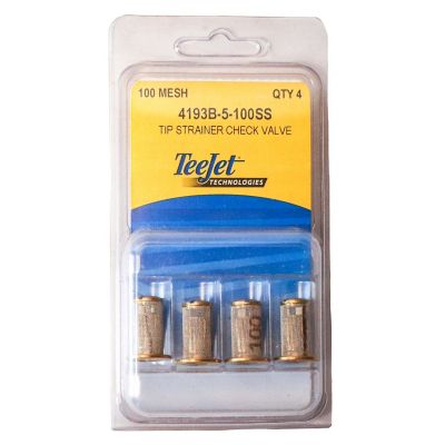 TeeJet Tip Strainer 100 Mesh W/ 5PSI Check Valve 4 Pack