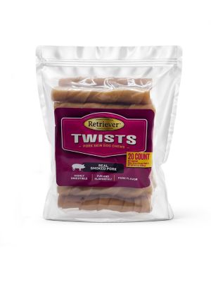 Retriever Smoked Pork Twists, 20 ct.