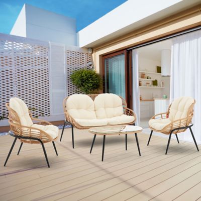 Image showing  4 pc. Pine Patio Conversation Set