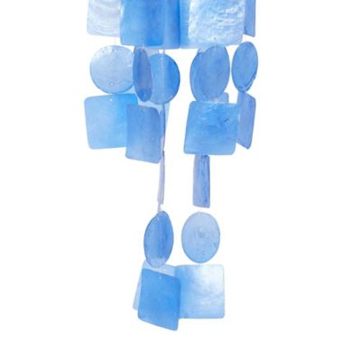 Image showing  Blue Capiz Shell Waterfall Geometric Indoor Outdoor Windchime