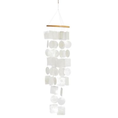 Image showing  20 in. Capiz Shell Waterfall Geometric Indoor Outdoor Windchime
