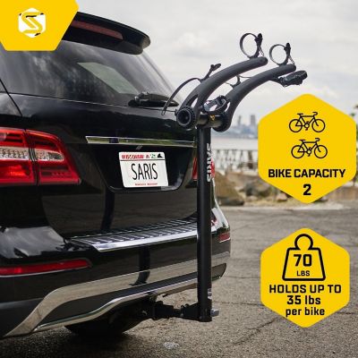 Image showing  Bones 2 Bike Hitch Rack, Easy Fold Design Hitch Bike Rack with Tilting Base - Black