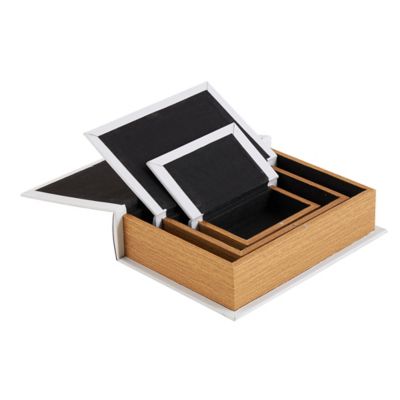 Image showing  Faux Leather Love, Hope, Faith Faux Book Storage Text Decorative Box