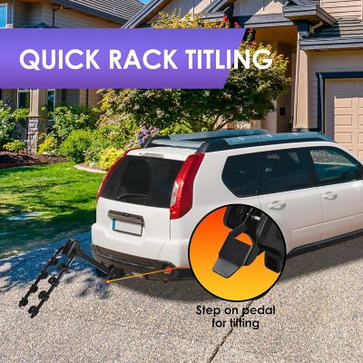 Image showing  4-Bike Hitch Rack, Easy Fold, 120 lb. Capacity