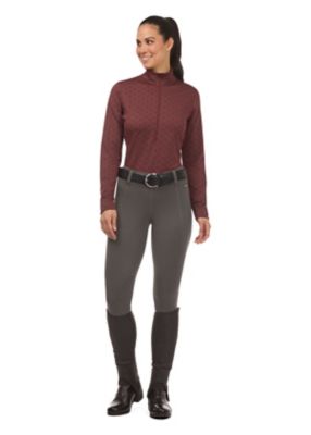 Image showing  Women's Power Stretch Fleece Knee Patch Pocket Riding Tight